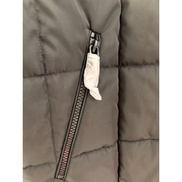 NWT Rebecca Minkoff Womens Quilted Puffer Jacket Size M‎ Collarless Black Preppy - Picture 4 of 14